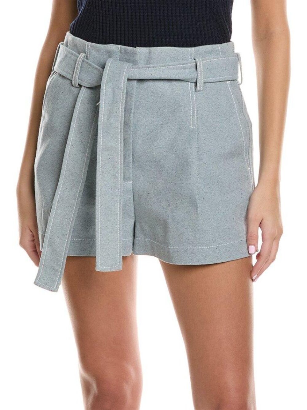 3.1 Phillip Lim High Waist Tailored Shorts Blue Size 8
